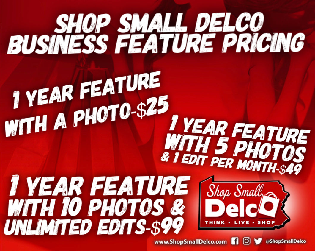 Shop Small DELCO - Business Feature Pricing